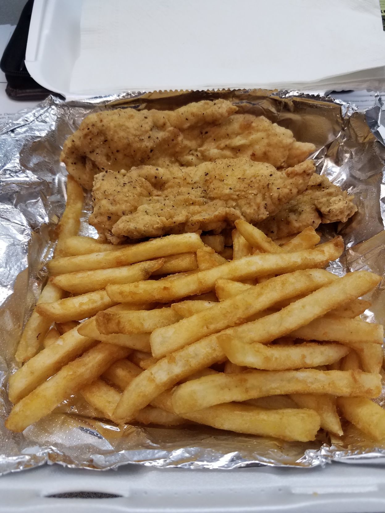Chicken fingers at Downtown Cafe